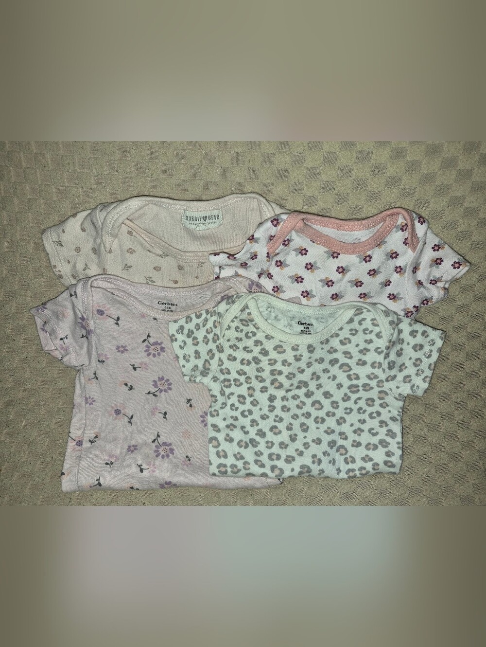 Gerber Baby Onesie Pack in Pink, White, Cream